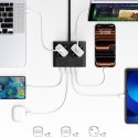 Listwa zasilająca 6w1 AC USB-A USB-C 25W - czarna