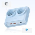 Listwa zasilająca 6w1 AC USB-A USB-C 25W - niebieska