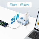 Listwa zasilająca 6w1 AC USB-A USB-C 25W - niebieska
