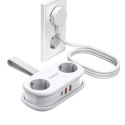 Listwa zasilająca 5w1 AC USB-A USB-C GaN 20W - biała