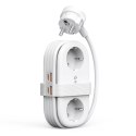 Listwa zasilająca 6w1 AC USB-A USB-C GaN 65W - biała