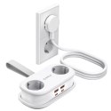 Listwa zasilająca 6w1 AC USB-A USB-C GaN 65W - biała