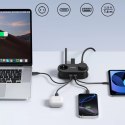 Listwa zasilająca 6w1 AC USB-A USB-C GaN 65W - czarna