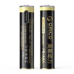 Bateria litowa akumulator AAA 1.5 V 500mWh USB-C z kablem ładującym - 2 szt.