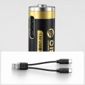 Bateria litowa akumulator AAA 1.5 V 500mWh USB-C z kablem ładującym - 2 szt.