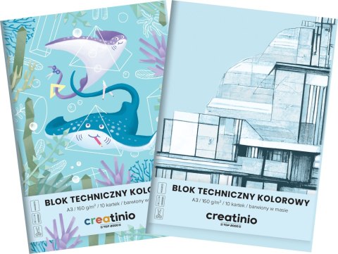 ND39_522101 BLOK TECHNICZNY A3/10K KOL 160G CREATINI FOL A10 TRES