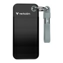 Zewnętrzny dysk SSD Verbatim Pocket SSD 2TB USB 3.2 Gen 2 (3.1 Gen 2) Czarny, Szary