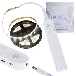 KX4942 Taśma LED na baterie USB czujnik ruchu 2M ciepły biały BATERIE