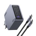 Ugreen Nexode Pro 160W GaN Charger with USB-C Cable Uniwersalne Czarny, Szary Prąd przemienny Szybkie ładowanie Wewnętrzna