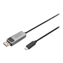 Digitus Kabel przejściowy Digitus USB-C - DisplayPort | Męski | 24-pinowy USB-C | Męski | Czarny | 20-pinowy DisplayPort | 2 m