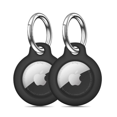 Etui brelok na lokalizator Apple AirTag czarny - 2 szt.