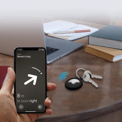 Etui brelok na lokalizator Apple AirTag czarny - 2 szt.