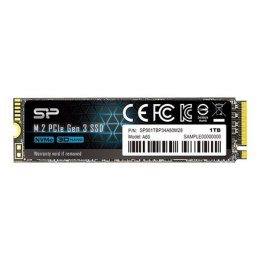 Silicon Power Dysk SSD Silicon Power A60 1TB M.2 PCIe NVMe Gen3x4 TLC 2200/1600 MB/s (SP001TBP34A60M28)