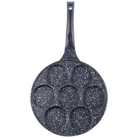 Patelnia do Jajek Placków Granitowa 7 Otworów Nieprzywierająca ORION 27 cm
