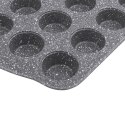 Forma do 24 Muffinek Babeczek Granitowa Szara Solidna ORION 42 x 26 x 2,5 cm