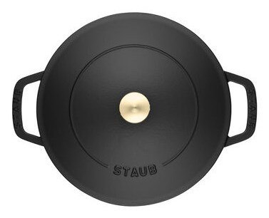 Głęboka patelnia do duszenia z pokrywką STAUB 40511-472-0 - czarna 28 cm