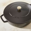 Głęboka patelnia do duszenia z pokrywką STAUB 40511-472-0 - czarna 28 cm