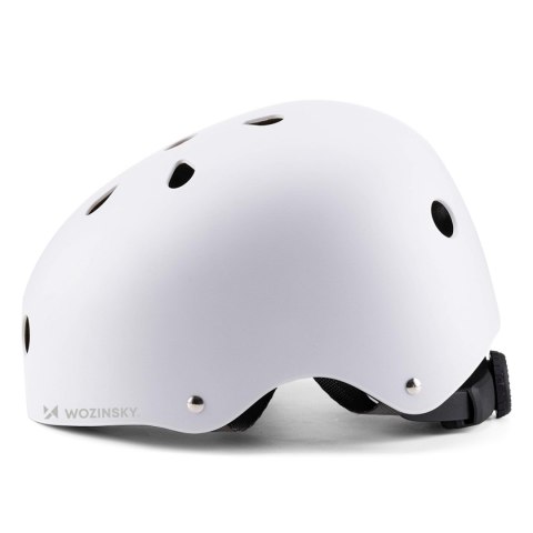 Kask rowerowy BMX hulajnoga lekki 54-58 cm - biały
