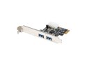 LANBERG KARTA PCI-E X1 -> 2X USB-A 3.1 GEN1 ŚLEDŹ LOW PROFILE PCE-US3-002