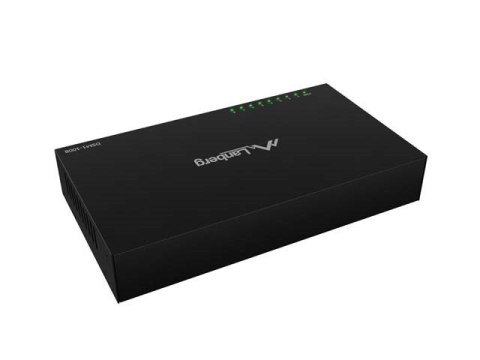LANBERG SWITCH DSM1-1008 8X1GB/S NIEZARZĄDZALNY GIGABIT ETHERNET 12V (OBUDOWA METALOWA)