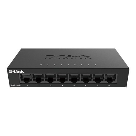 D-Link D-Link | Switch | DGS-108GL/E | Niezarządzany | Desktop | Ilość portów 10/100 Mbps (RJ-45) | Ilość portów 1 Gbps (RJ-45) 8 | Ilo