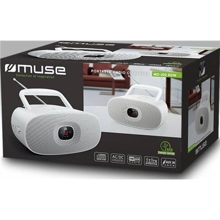 Muse Muse | MD-202RDW | Przenośny radioodtwarzacz CD | Biały