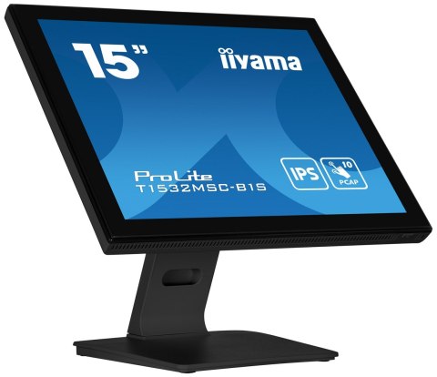 Iiyama ProLite T1532MSC-B1S monitor komputerowy 38,1 cm (15") 1024 x 768 px XGA LCD Ekran dotykowy Czarny