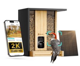 Birdfy Feeder Bamboo AI - karmnik dla ptaków z kamera i AI z rozpoznawaniem gatunków