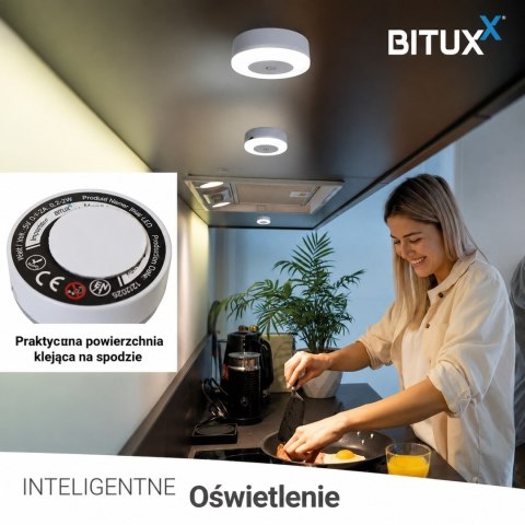 Zestaw 10x Lampka Nocna LED Dotykowa USB - 3 Barwy Światła, Podszafkowa BITUXX