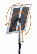 Durable 479923 Uchwyt na znak i stojak informacyjny A3 Aluminium, Plastik, Stal Srebrny