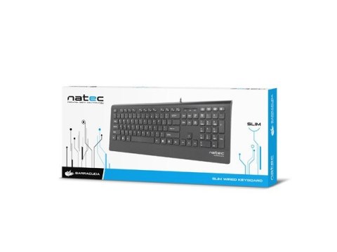 Klawiatura membranowa NATEC Barracuda NKL-0876 (USB 2.0; (US); kolor czarny)