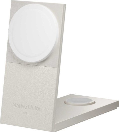 Native Union Rise 3-in-1 Qi2 Wireless Charger - bezprzewodowa ładowarka Qi2 15W do trzech urządzeń kompatybilna z MagSafe (sands