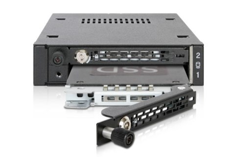 We-Ra. IcyDock z miejscem na 2 dyski: 2x6,3cm SATAI-III/SAS HDD&SSD w kolorze, 1x3,5" Metal