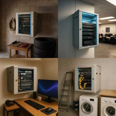 EXTRALINK SZAFA RACK WISZĄCA 6U 600X600 SZARA