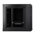 Extralink LITE 6U 530X400 WALL-MOUNTED RACKMOUNT CABINET BLACK Stojak wolnostojący/ścienny/podłogowy Czarny