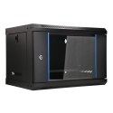 Extralink LITE 6U 530X400 WALL-MOUNTED RACKMOUNT CABINET BLACK Stojak wolnostojący/ścienny/podłogowy Czarny