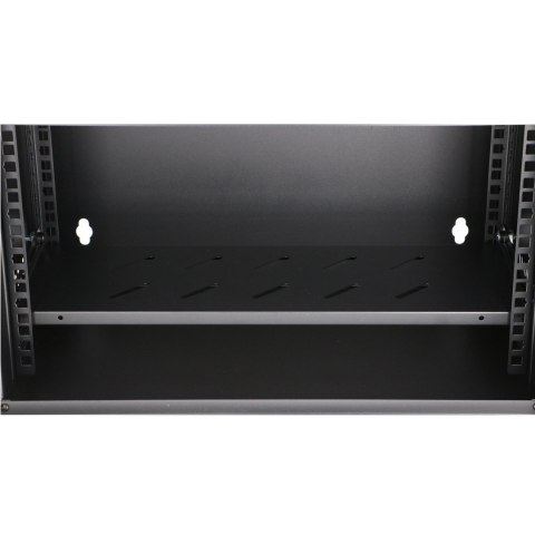 Extralink LITE 6U 530X400 WALL-MOUNTED RACKMOUNT CABINET BLACK Stojak wolnostojący/ścienny/podłogowy Czarny