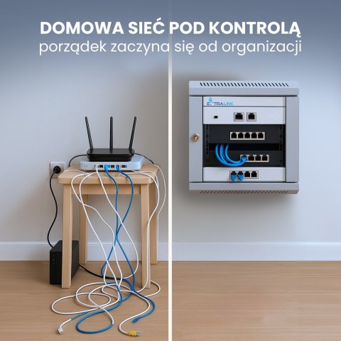Extralink - szafka wisząca 4U 10" kolor szary
