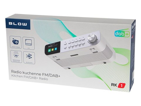 BLOW RADIO KUCHENNE FM/DAB+ RK1 BIAŁE