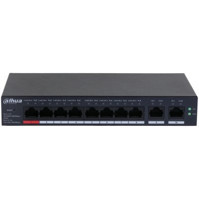 Dahua Technology DH-CS4010-8GT-110 przełącznik sieciowy Zarządzany L2 Gigabit Ethernet (10/100/1000) Obsługa PoE Czarny