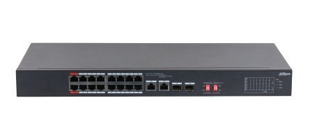 Dahua Technology PoE S3218-16ET-135 przełącznik sieciowy Nie zarządzany L2 Gigabit Ethernet (10/100/1000) Obsługa PoE 1U Czarny
