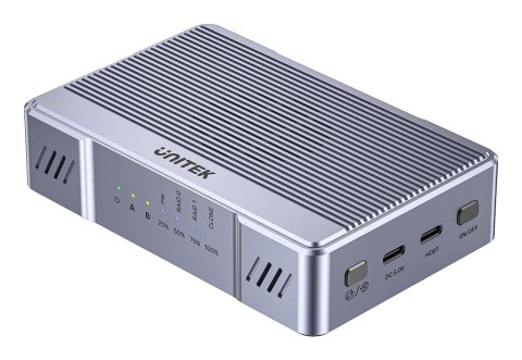 UNITEK Obudowa RAID 2xM.2 NVMe/SATA 20Gbps z klonowaniem offline Obudowa SSD Szary M.2