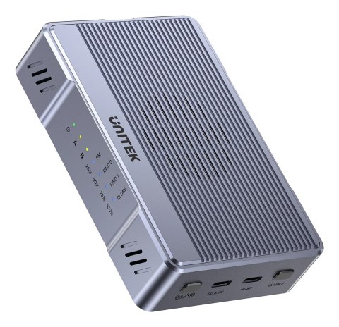 UNITEK Obudowa RAID 2xM.2 NVMe/SATA 20Gbps z klonowaniem offline Obudowa SSD Szary M.2