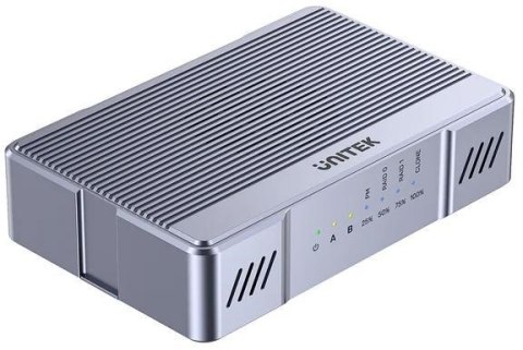 UNITEK Obudowa RAID 2xM.2 NVMe/SATA 20Gbps z klonowaniem offline Obudowa SSD Szary M.2
