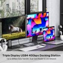 UNITEK D1117AGY01-EU stacja dokująca Przewodowy i Bezprzewodowy USB4 Szary
