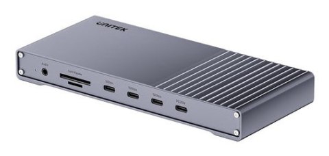 UNITEK D1117AGY01-EU stacja dokująca Przewodowy i Bezprzewodowy USB4 Szary