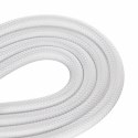 Activejet smycz z przewodem do ładowania 3w1 biała. Końcówki z różnymi złączami: USB-C, Adapter Lightning, USB-A.