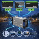 Qoltec Przetwornica napięcia Pure Sine Wave | 12V na 230V | 1000/2000W | LCD | USB | USB-C | Kompatybilna z LiFePO4 GEL AGM