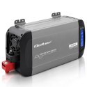 Qoltec Przetwornica napięcia Pure Sine Wave | 12V na 230V | 1000/2000W | LCD | USB | USB-C | Kompatybilna z LiFePO4 GEL AGM