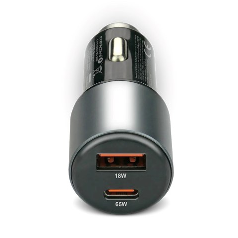 EVERACTIVE ŁADOWARKA SAMOCHODOWA 1 X USB QC3.0, 1 X USB-C PD 83W CZARNA CC-60Q